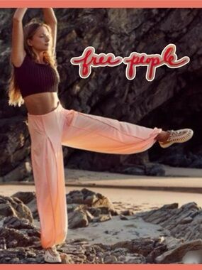 🆕 Free People Find Your Flow Pant Small Pastel Peach